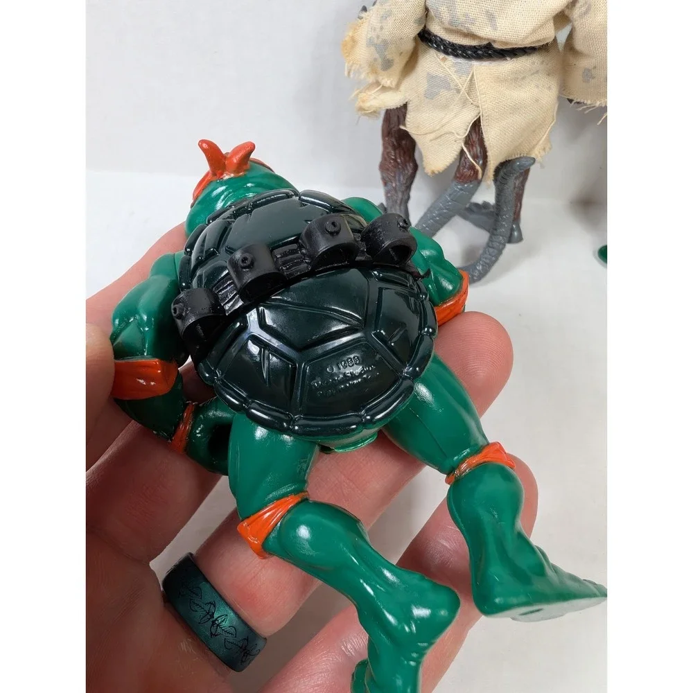 READ Vintage TMNT Figure lot of 3 Movie Master Splinter Michelangelo x2